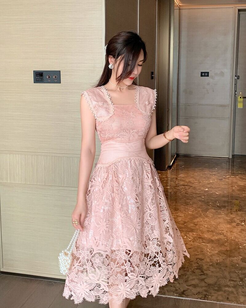 総レース ノースリーブ ドレス ワンピース 膝丈 パーティードレス ピンクベージュ Choice 31 レディースファッション通販 総レース ノースリーブ ドレス ワンピース 膝丈 パーティードレス ピンクベージュ Choice 31 レディースファッション通販