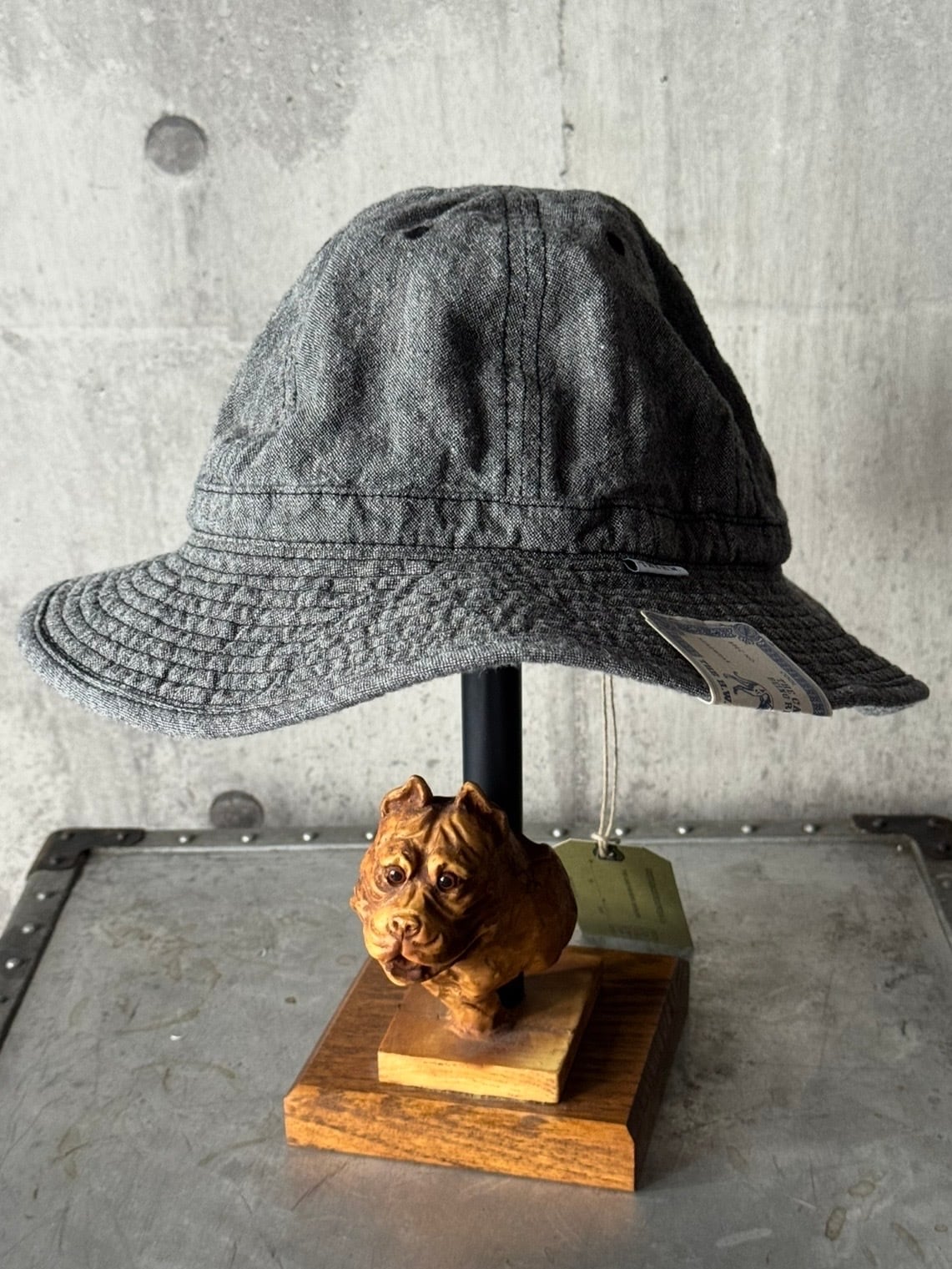THE H.W.DOG&CO LINEN FATIGUE HAT (BLACK) D-01139 | TiL (ティル）
