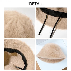 バケットハット 起毛 ふわふわ レディース 秋冬 韓国 きれいめ おしゃれ 大人 カジュアル フェミニン 防寒 暖かい 小顔 帽子 ハット 旅行 アウトドア 大人可愛い 大人女子