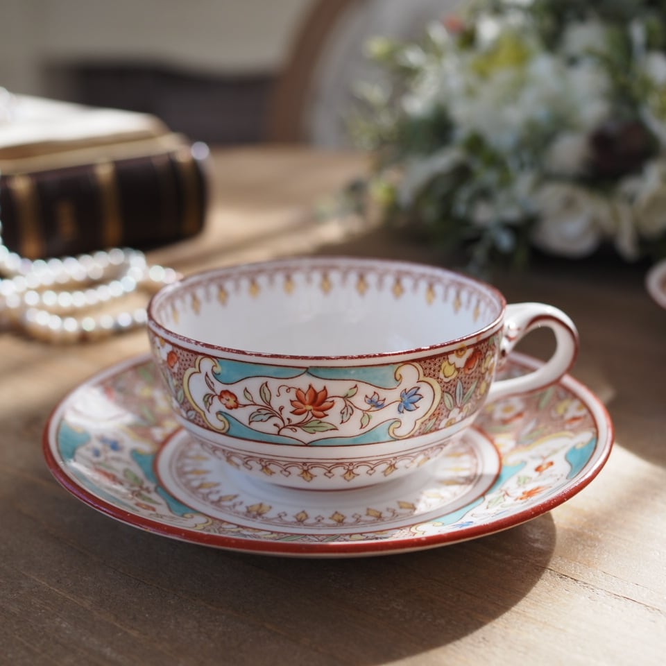 希少フランスアンティーク サルグミンヌ ミントン767 カップ＆ソーサー