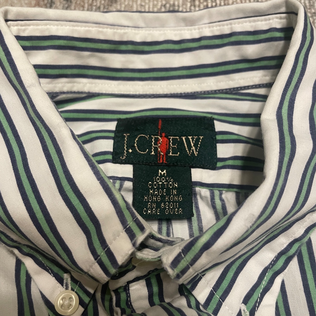 90s / J.CREW /stripe pattern shirts / ALTERED SHIRTS