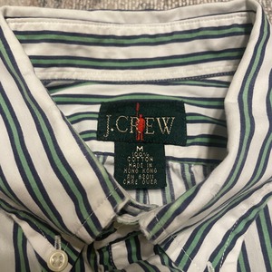 90s / J.CREW /stripe pattern shirts / ALTERED SHIRTS
