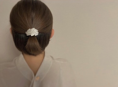 moon scape  ヘアゴム　オリーブの葉　82