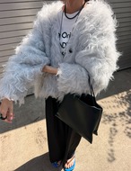 【新作5％OFF・3日間】Shaggy Volume Cardigan(Gray)_7colors