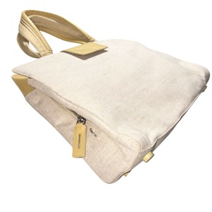 PRADA canvas × leather tote bag