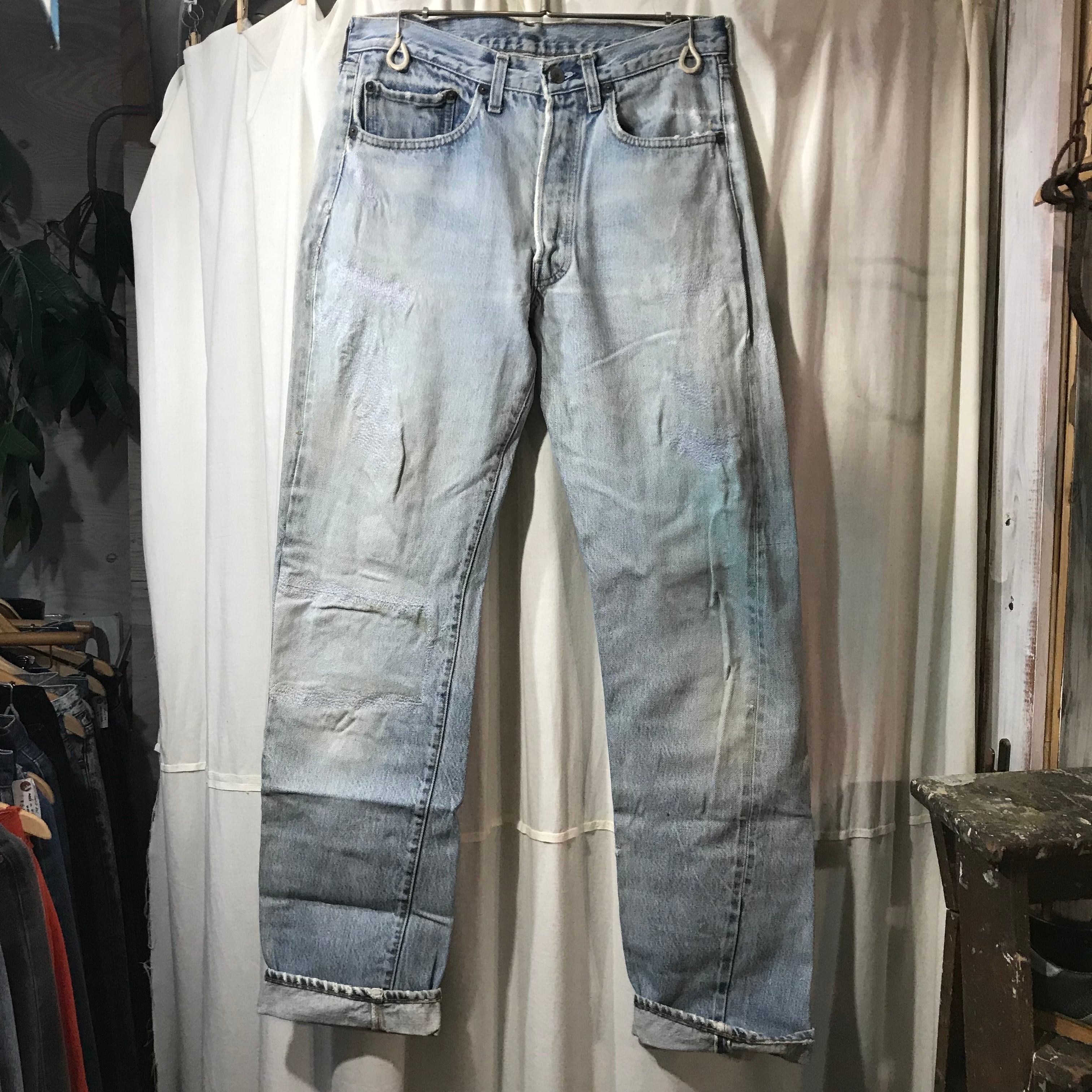 W32 80's USA製 Levi's 501 リペア デニム ビンテージ