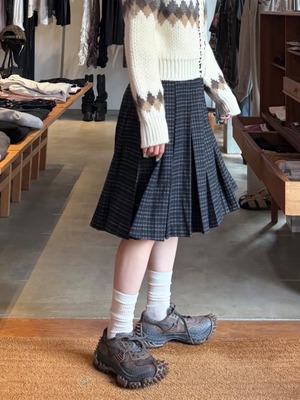 【26AW | WOMEN】push BUTTON プッシュボタン / パンツ / CHECK BERMUDA PANTS  PB2630310W