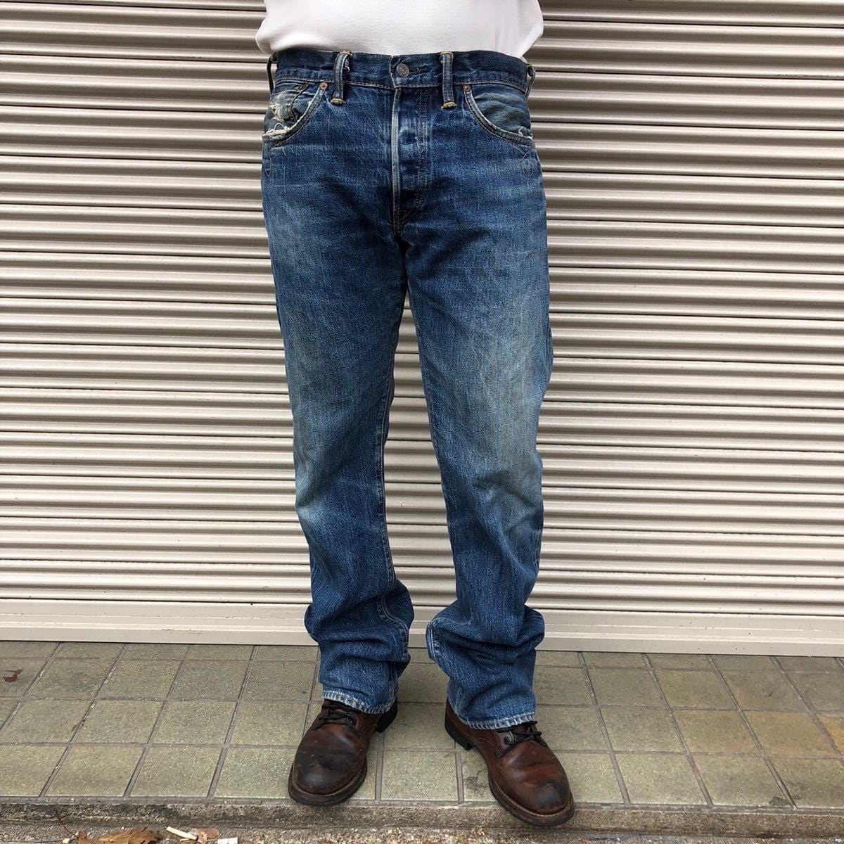 vintage」 RRL ダブルアールエル デニムチノパンツ デニムチノ 濃紺