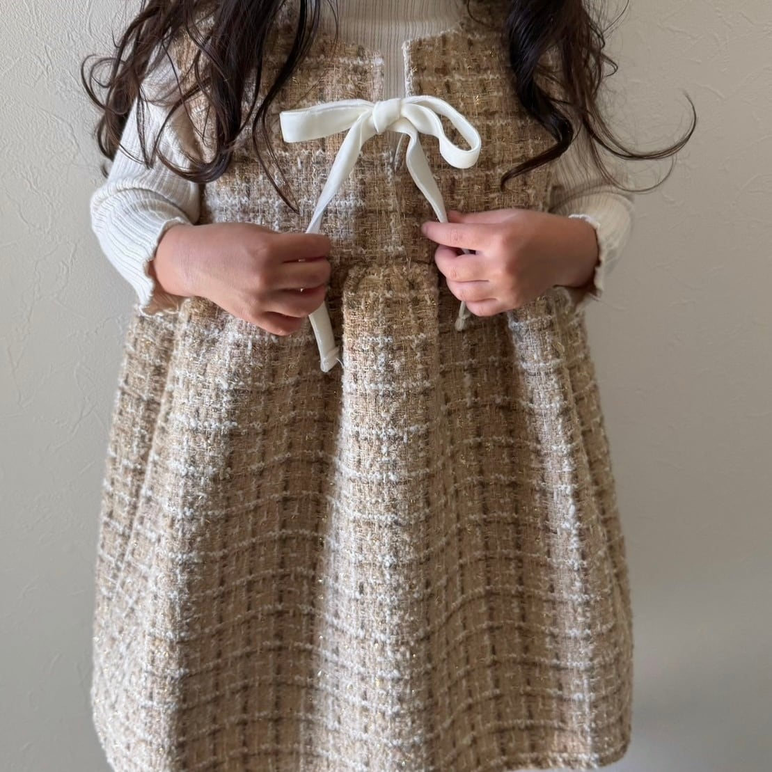 即納 the lala tweed onepiece［80-120］ | □ and rapiss アンド