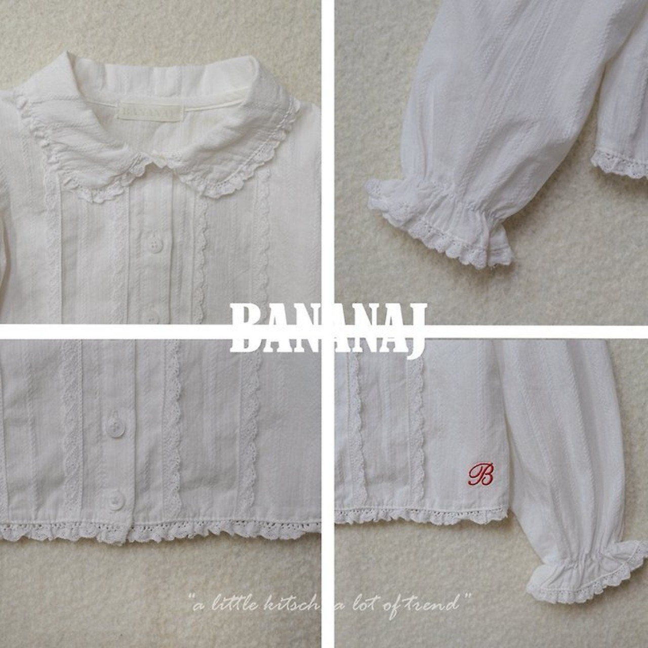 韓国子供服 / BANANA J / 26Autumn / メルシー ブラウス / 秋服 / キッズ *XS~JS*