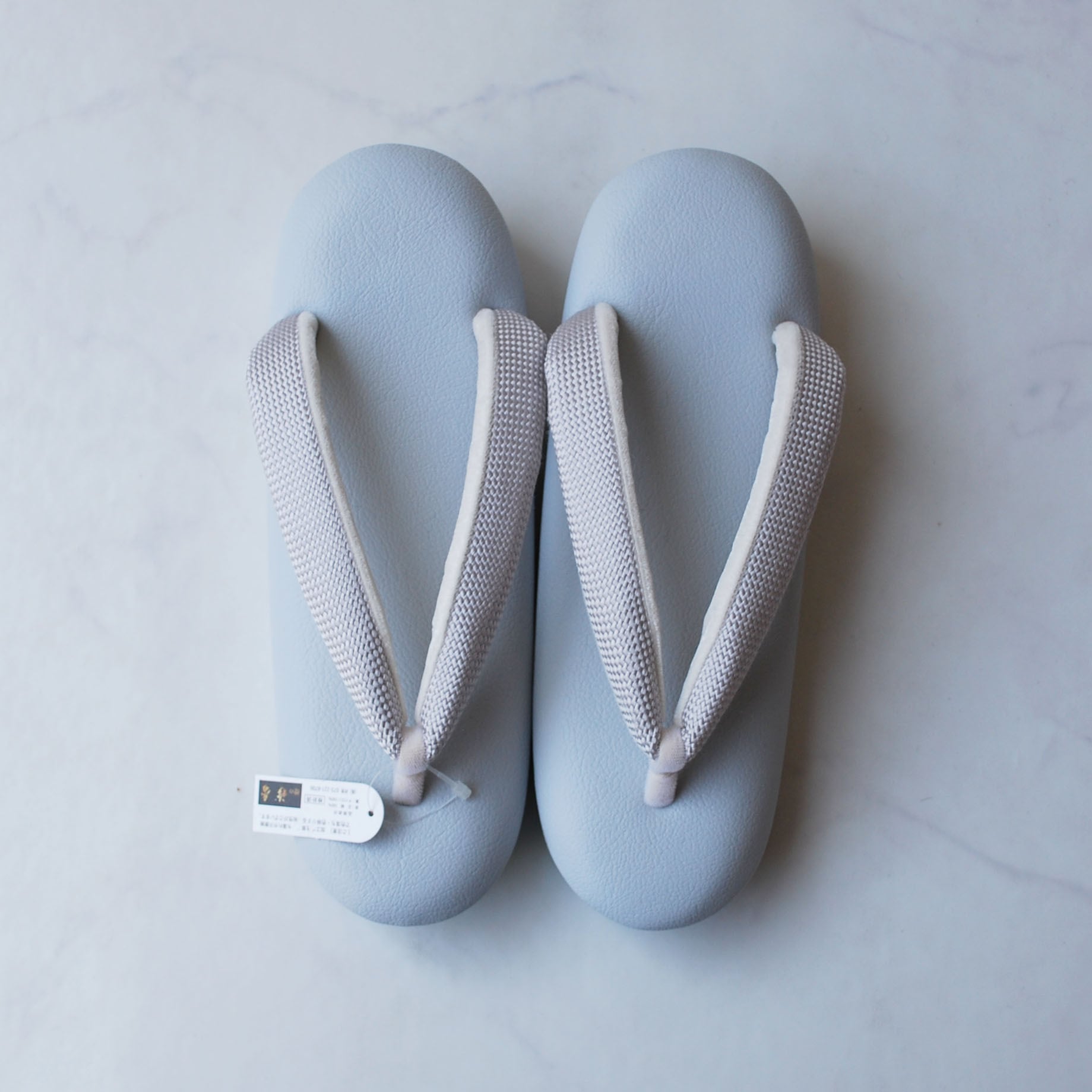 【衿秀】白菫色台×紫水晶組紐鼻緒 ソフト高反発台・草履 M寸