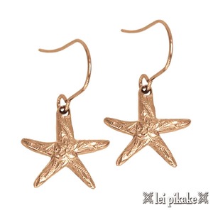 スターフィッシュピアス ステンレス ピンクカラー ハワイアンジュエリー 両耳 サージカルステンレス 316L  金属アレルギー ヒトデピアス レディース フック レイピカケ プレゼント ギフト ラッピング無料 送料無料 人気アレルギー対応 lei-gpss1111-e-pink