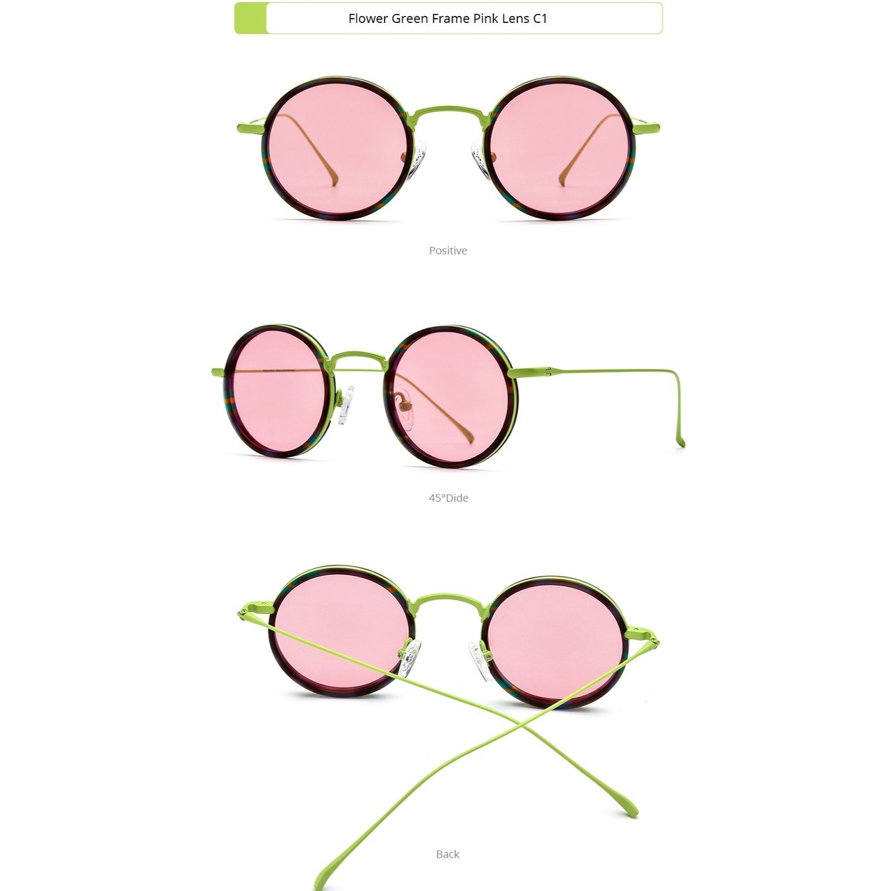 Titanium Acetate Colorful Sunglasses -round- / チタン アセテート カラフル サングラス -ラウンド-