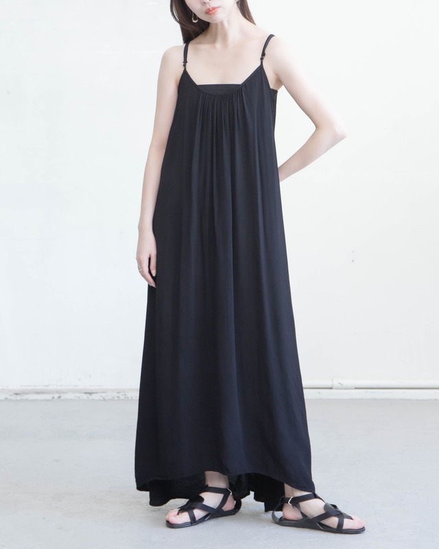 2000s gathered camisole dress
