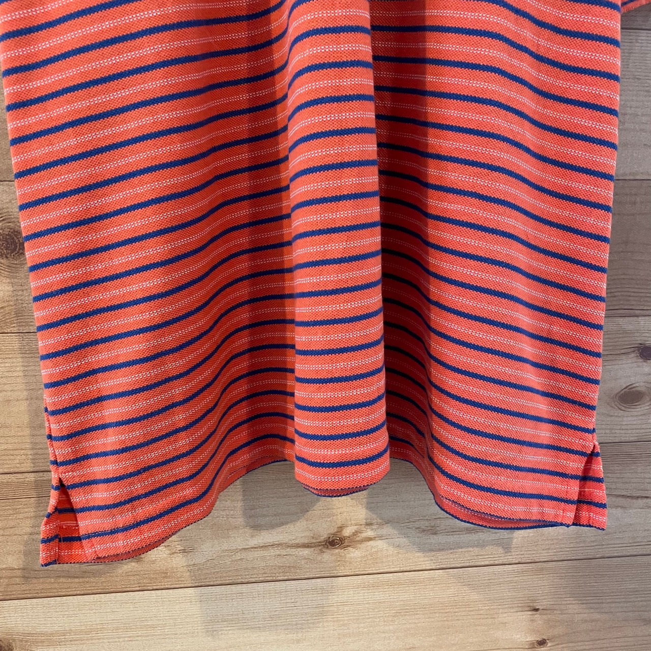 【KNIGHTS SPORTSWEAR】ビッグサイズ ポロシャツ XL ボーダー オレンジ US古着 アメリカ古着