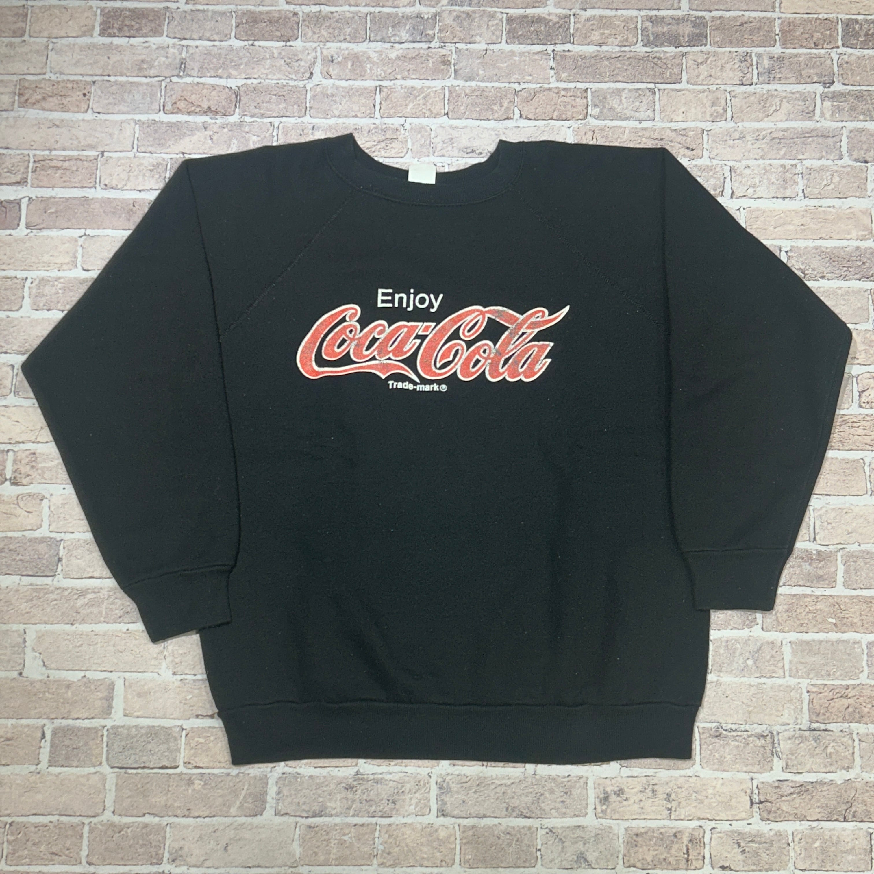 1980S COCA COLA LOGO MARK SWEAT SHIRT BLACK | safarionline