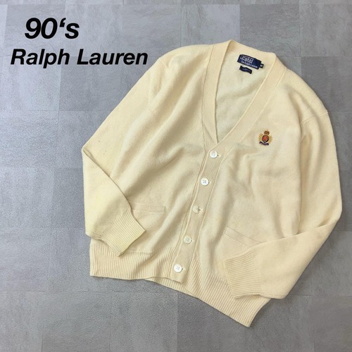 90’s POLO by Ralph Lauren 刺繍 ウール カーディガン
