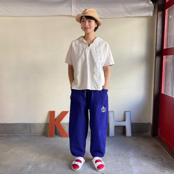 快晴堂 レディース シャツ Girl's・マリンステンシルプリント 62S26 全