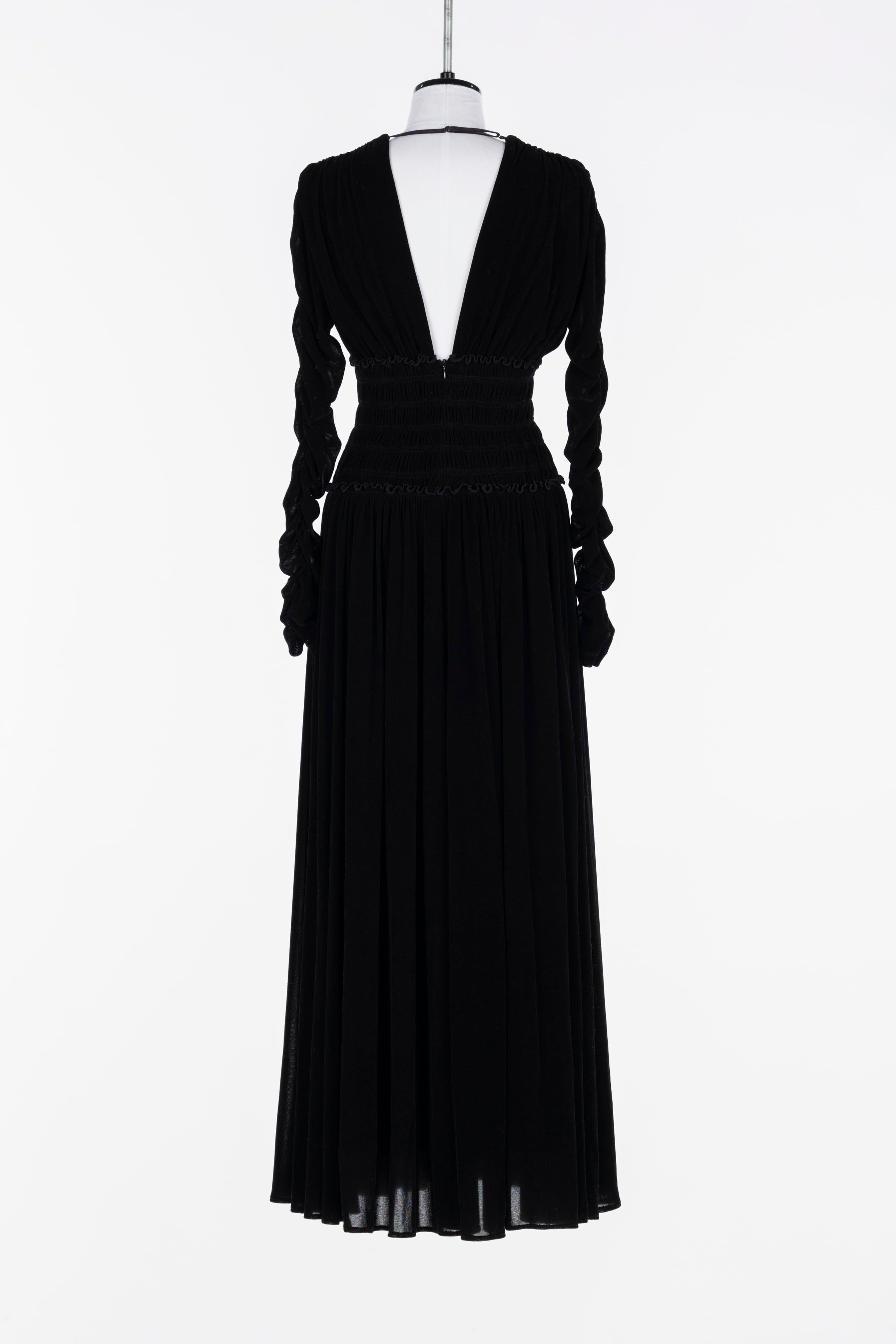 25AW】FETICO フェティコ / Velvet tulle shirring dress