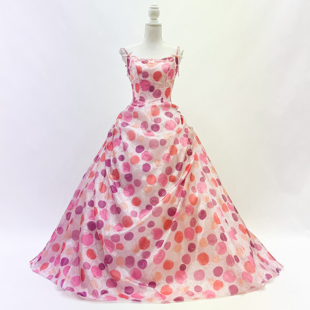 中古 カラードレス プリンセス ピンク 9号 C-290