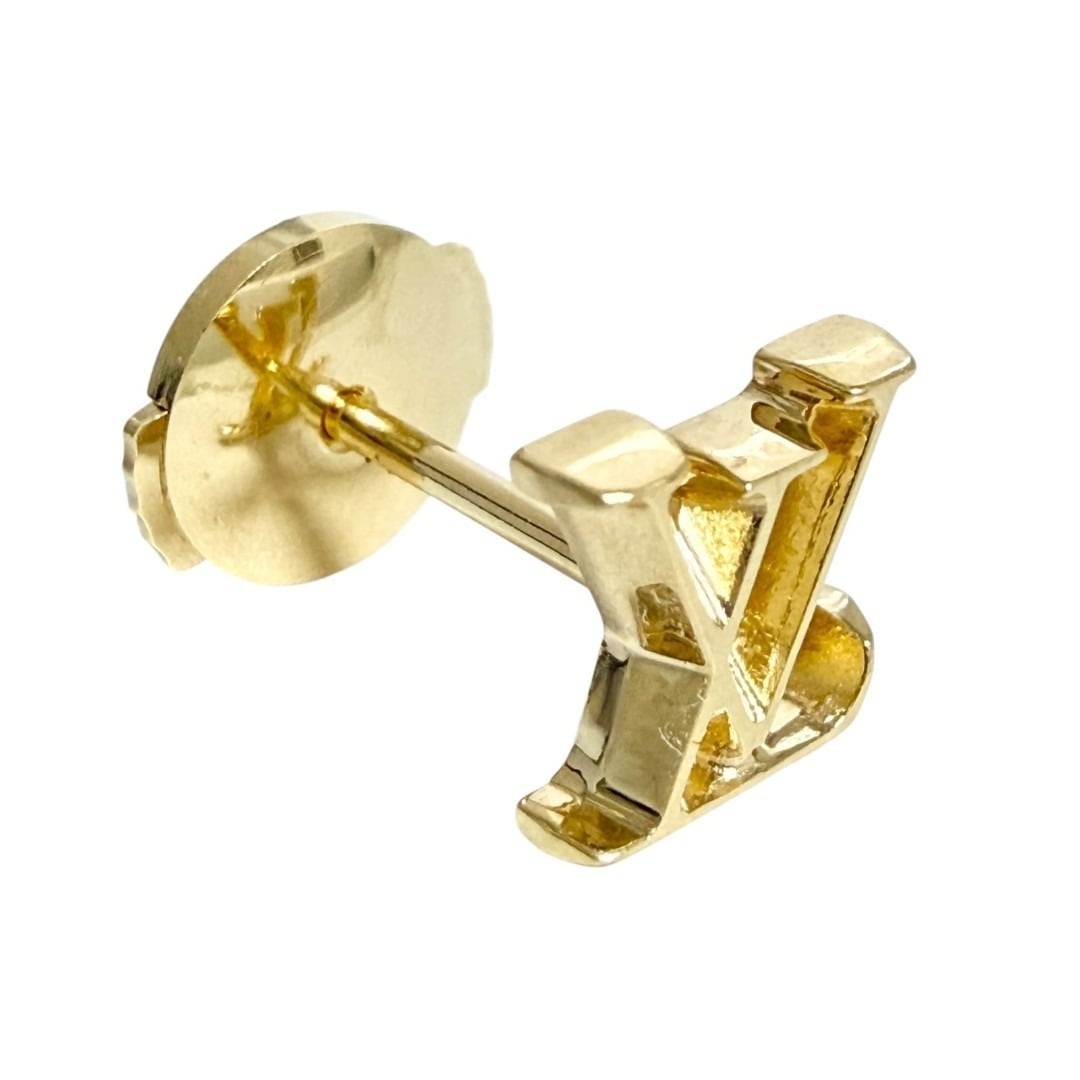 ルイ・ヴィトン ゴールド 片耳用ピアス ルイヴィトン メンズ LV ピラミダル シングル ピアス 片耳用 K18