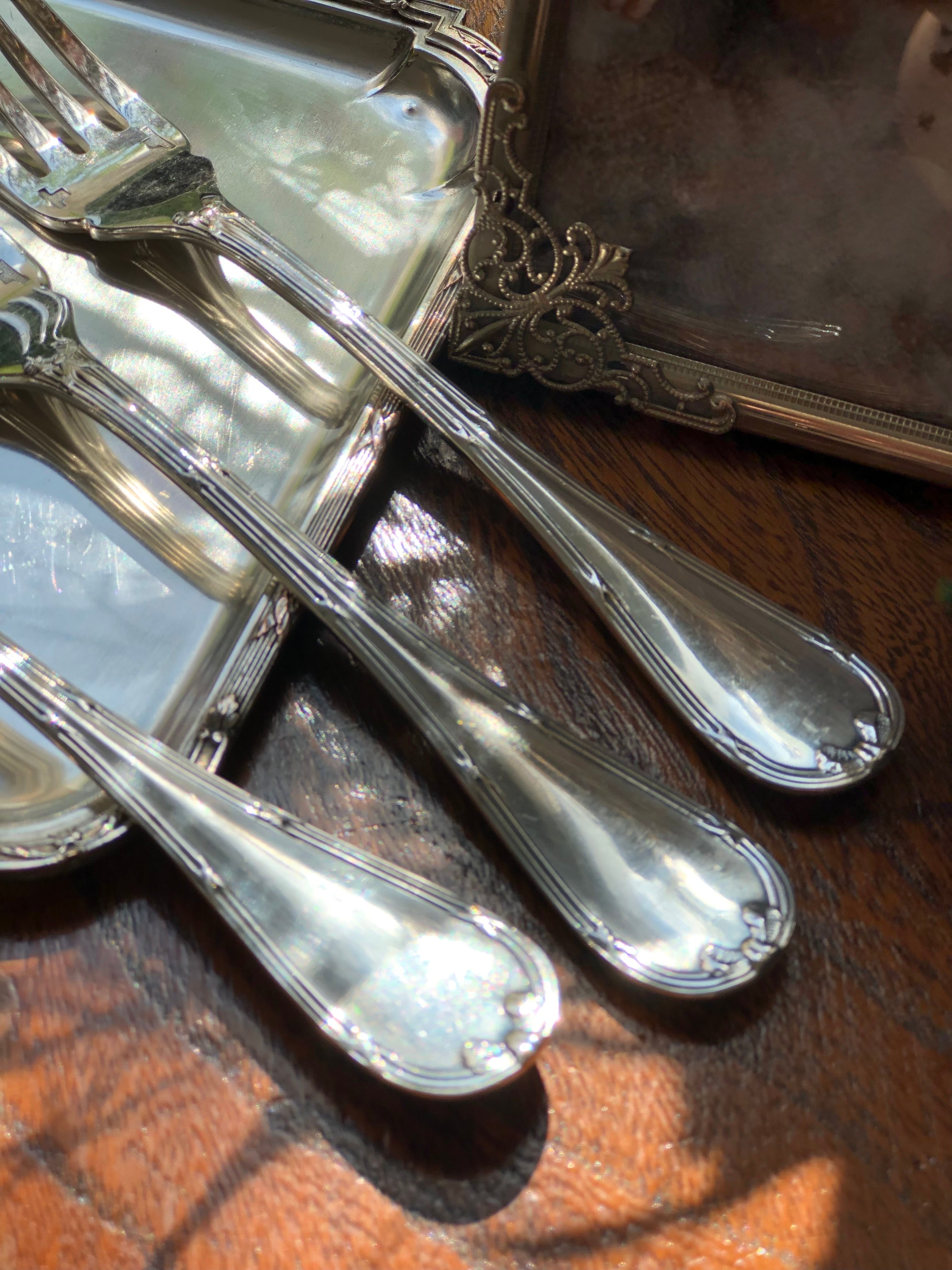 送料込み表示】ref : 784 アンティーク・デザートフォークChristofle