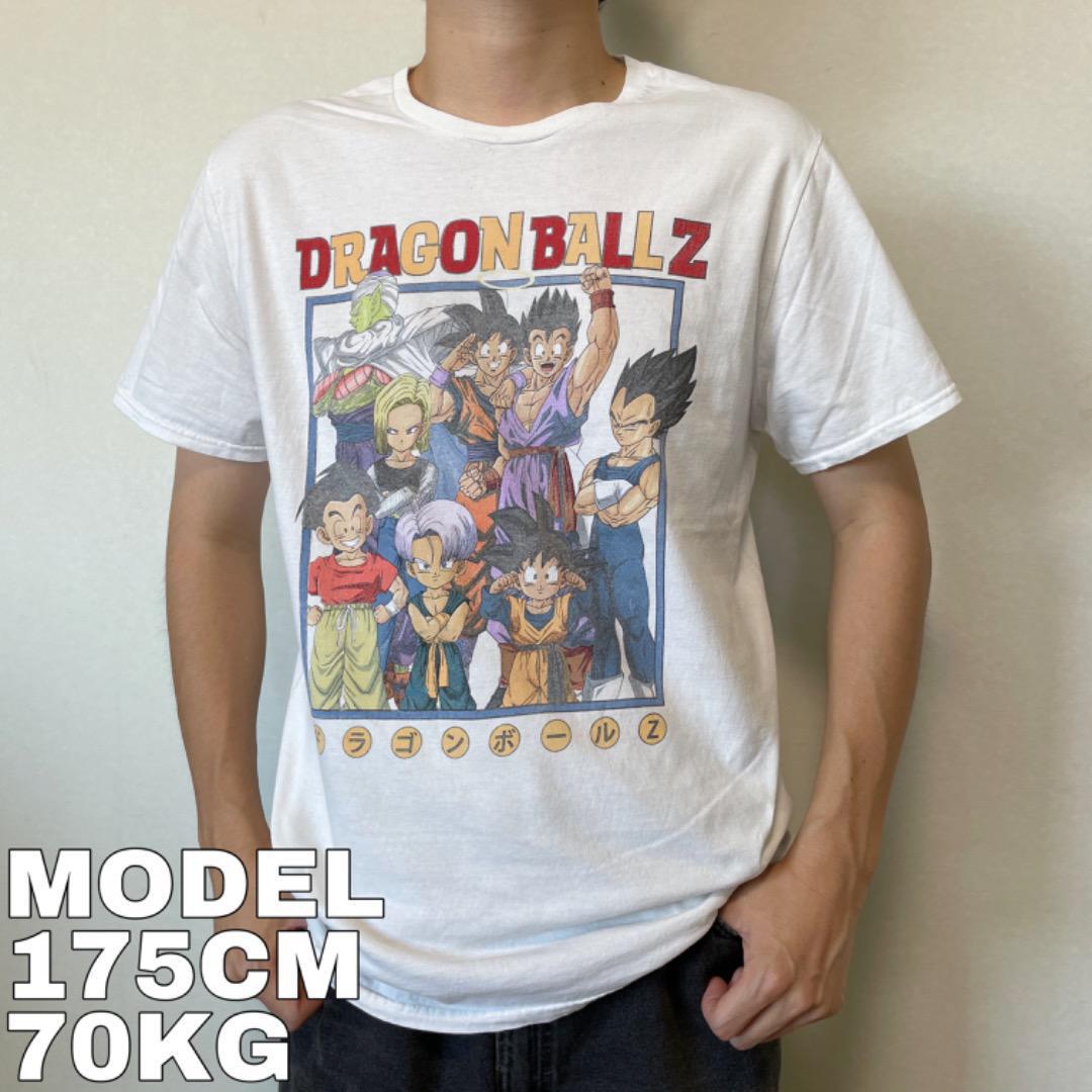 ドラゴンボールZ プリントTシャツ アニメT マンガ 白 赤 L 10381 | fuufu