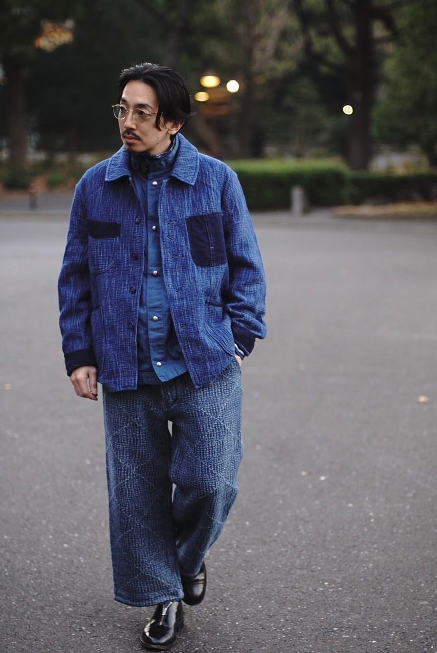 【新品】  PORTER CLASSIC / ポータークラシック | 2023SS | NEW SASHIKO TAILORED JACKET ニュー 刺し子 テーラード ジャケット | 3 | BLUE | メンズ