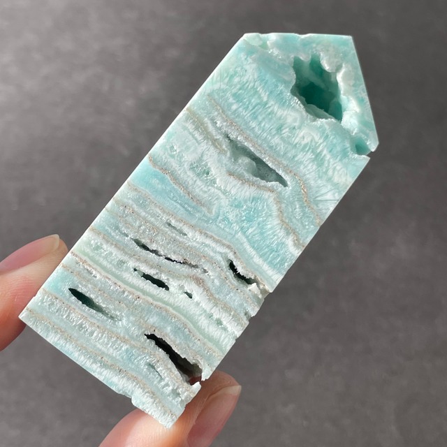 中国産♦︎Blue Aragonite ブルーアラゴナイト|point tower ポイント|天然石　パワーストーン　鉱物　gem stone