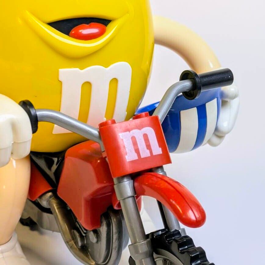 ☆ VINTAGE JUNK ☆【 m&m's  ( エムアンドエムズ ) 】Motorcycle / バイク / ディスペンサー コレクション  / イエロー 〚アメリカン雑貨 アメトイ〛