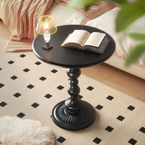 サイドテーブル　ソファエンドテーブル　丸形　コーヒーテーブル　ベッドサイドテーブル　クリエイティブ　ナイトスタンド　フラットティーテーブル　小さなエンドテーブル　リビングルーム　ベッドルーム　バルコニー　オフィス シンプル　ブラック　ホワイト  直径41CM