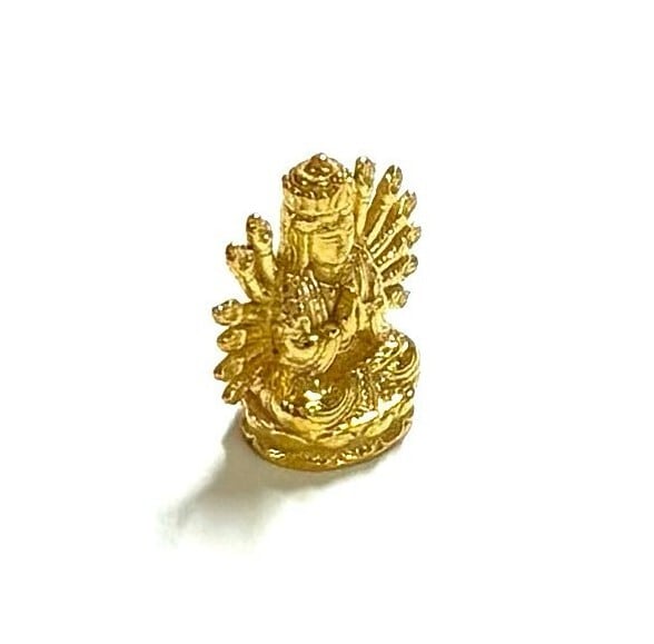 純金 約1g 千手観音像 ペンダントトップ JUNGOLD オリジナル作品 指先