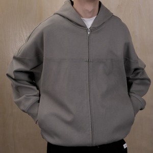 カジュアルスプリット両ジップパーカー　0815