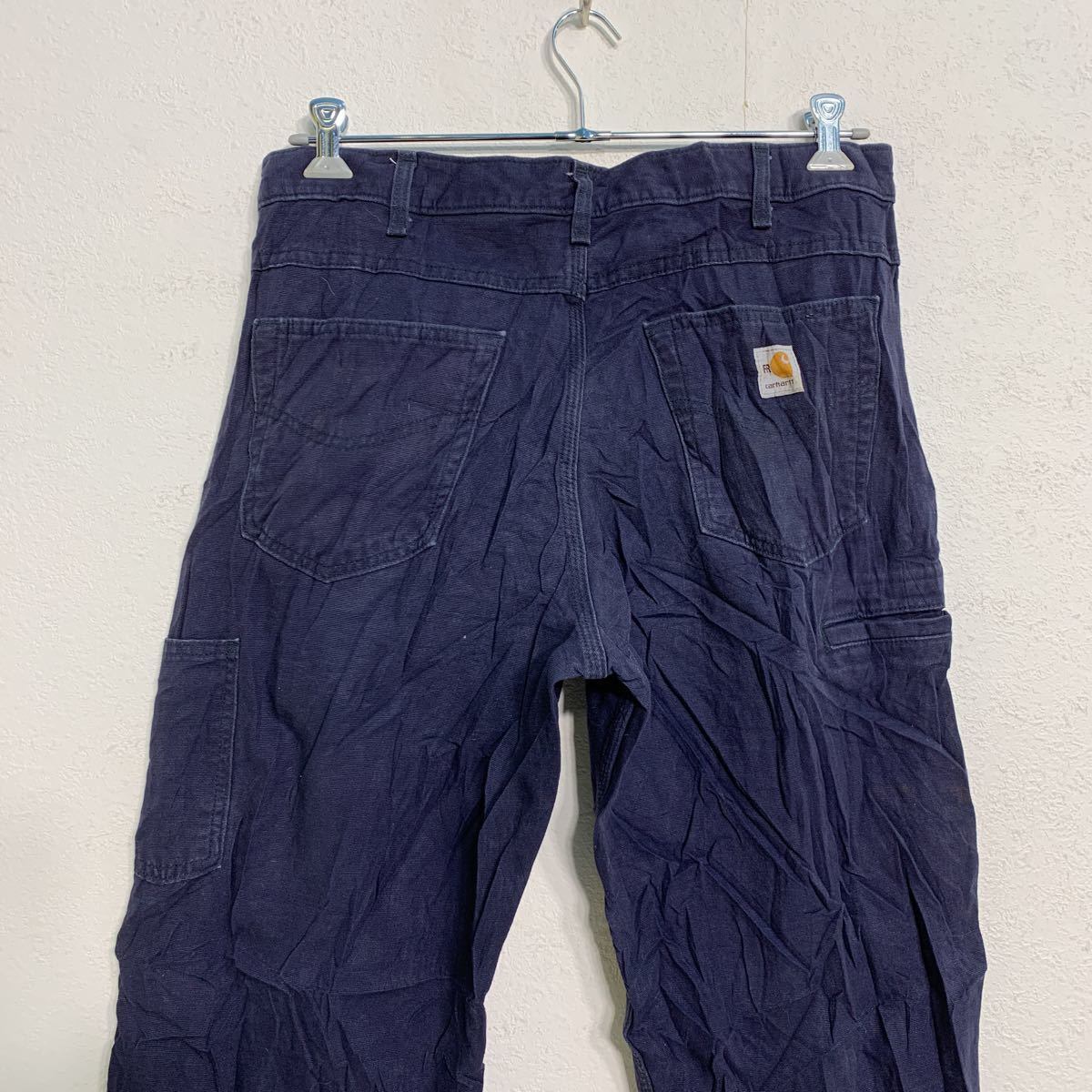 Carhartt ワークパンツ W34 ネイビー カーハート FRB159 ストリート