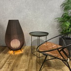 【未使用品】LEDIUS HBF-D09B ラタンスタンドライト ダークブラウン 屋外使用可【200サイズ】