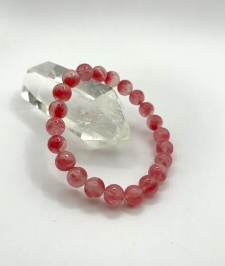 石流通センター 高品質 天然石 ブレスレット ロイヤルピンクサファイア ボタン型 約5x7mm (ケース付) パワーストーン | 石流通センター ブレスレット ピンクサファイア (約6