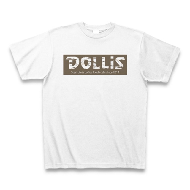 DOLLiS Tシャツ ホワイト/ブラウンボックス