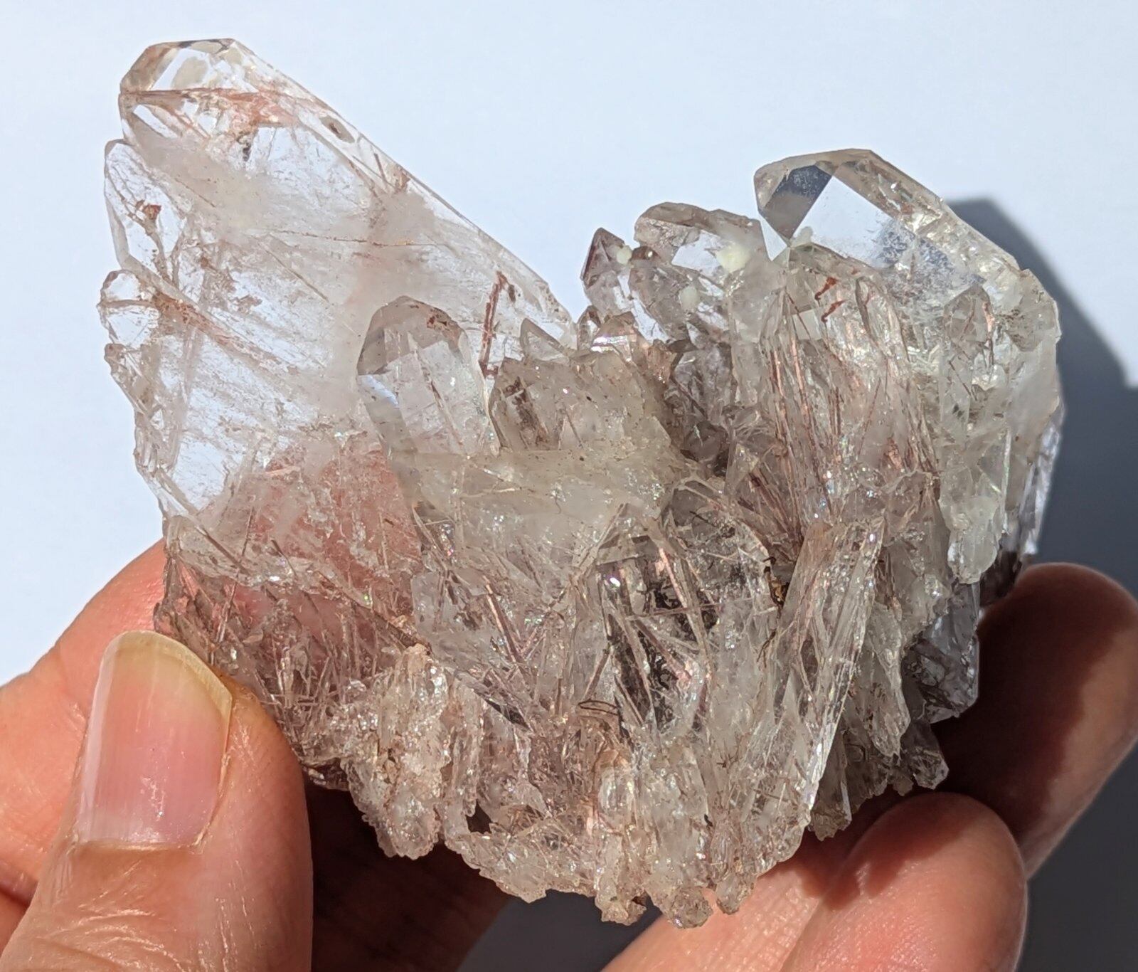 ∞超レアピンクルチルファーデンレムリアンクラスターB(大)レインボー