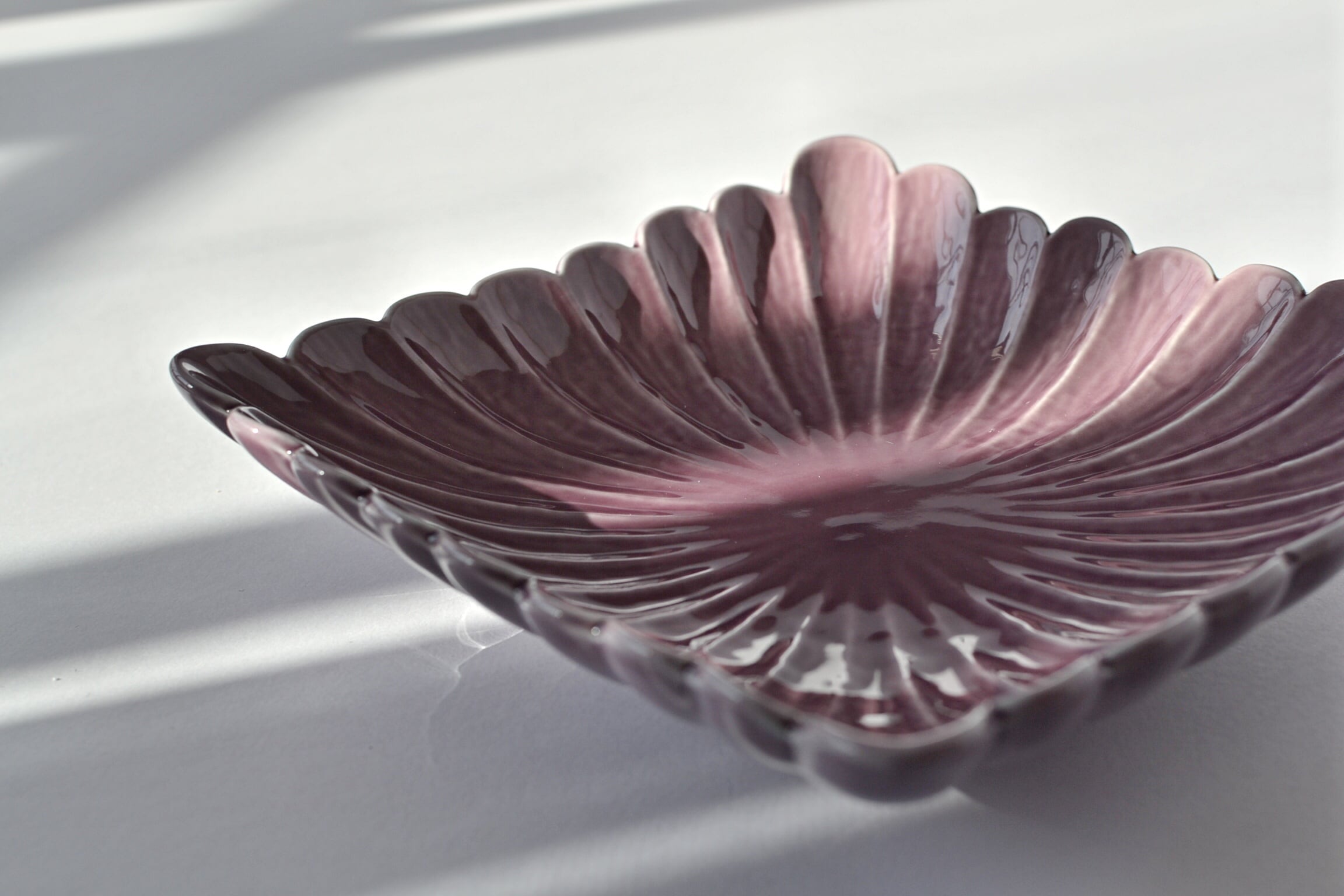 有田焼 福泉窯 菊割長角皿 / 紫釉 | FUCHIGAMI TOJIKI