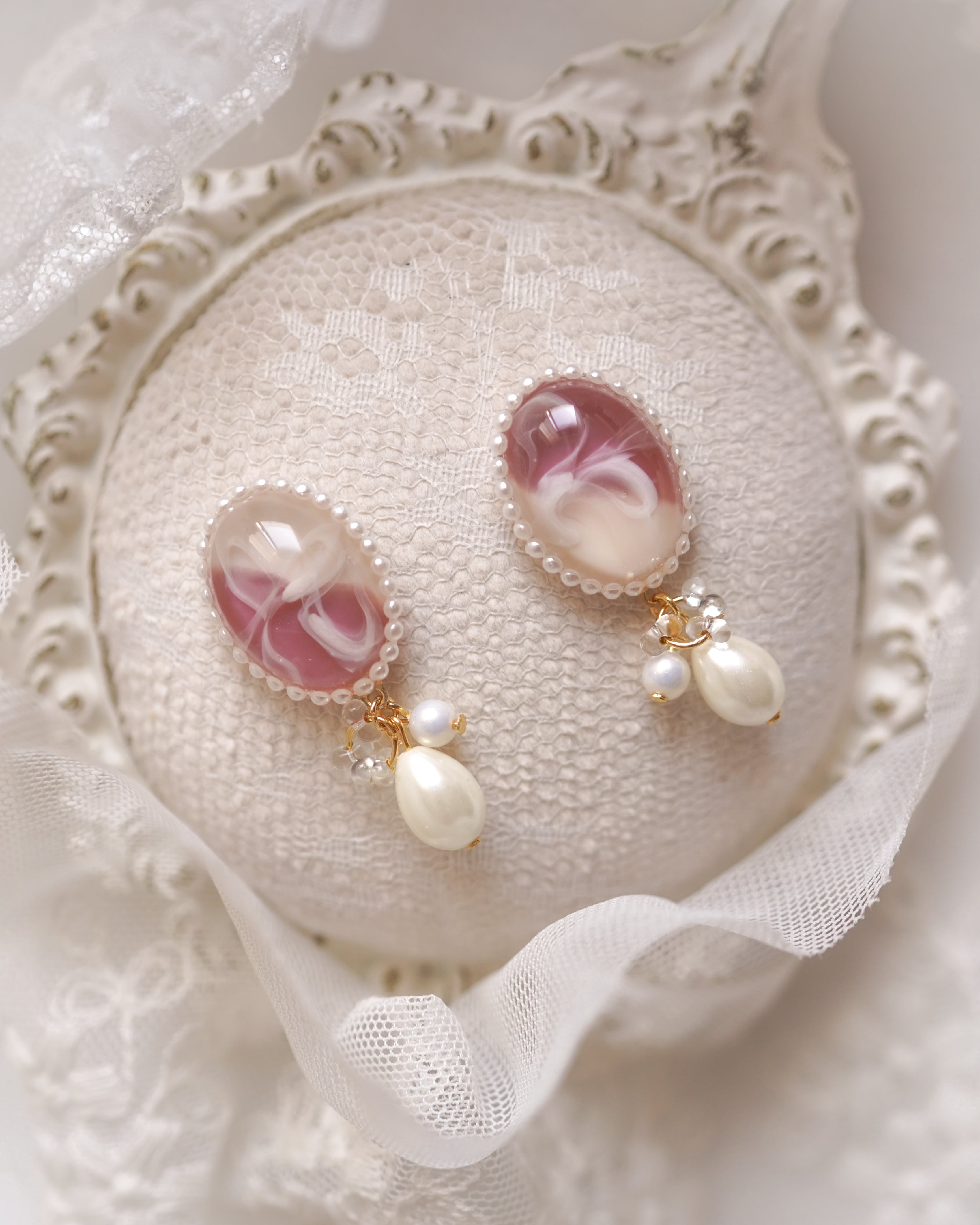 『 苺のショートケーキ 』耳飾り