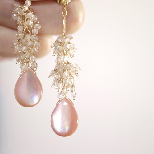 Sea foam shell pierce/Morning pink