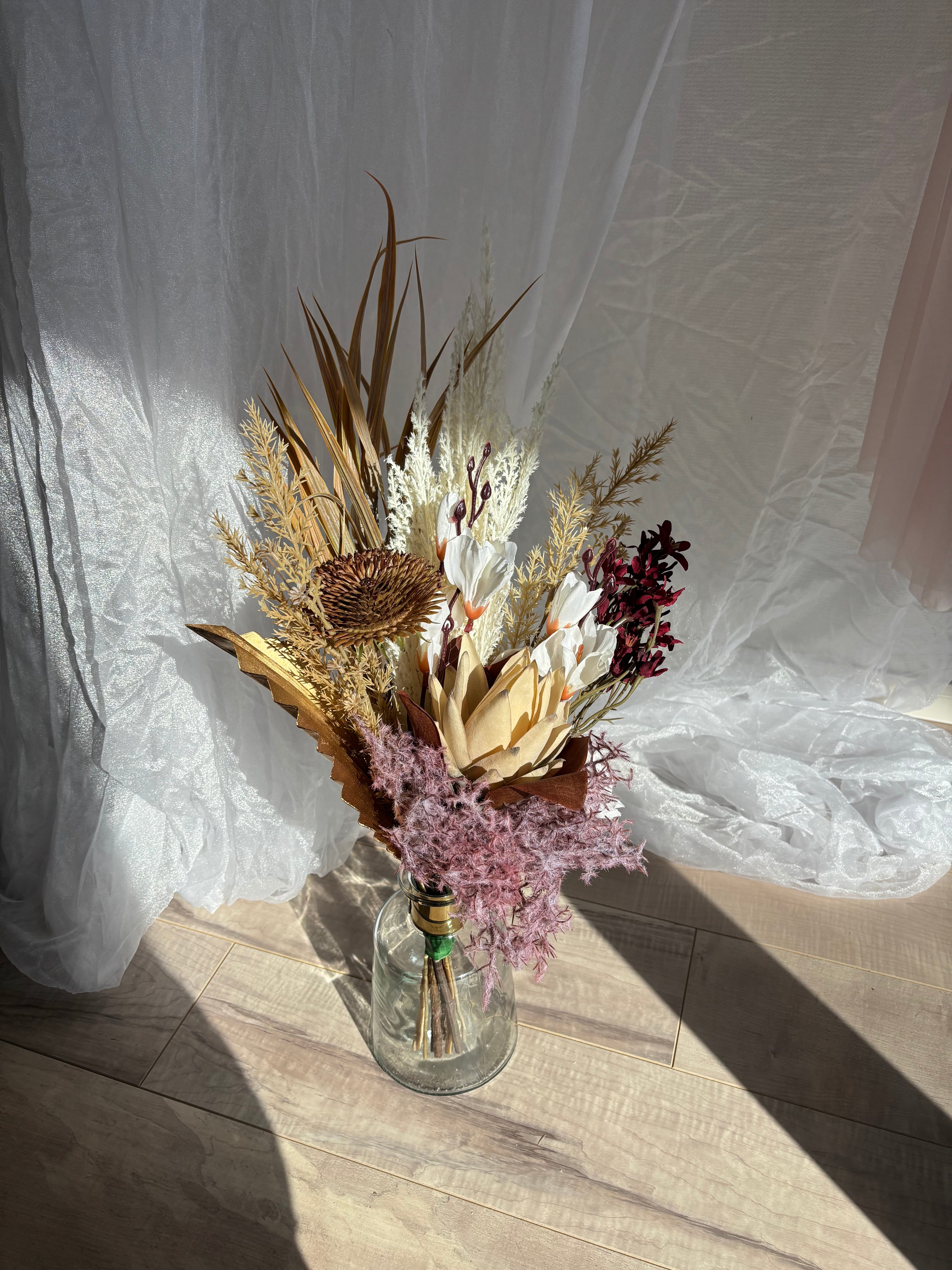 ドライフラワー風 和装ブーケ 白無垢 色打掛 ウェディング 造花 ブーケ