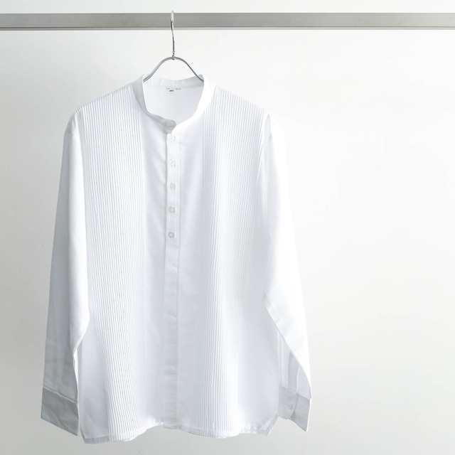 merida - pin tack long sleeve shirts - white