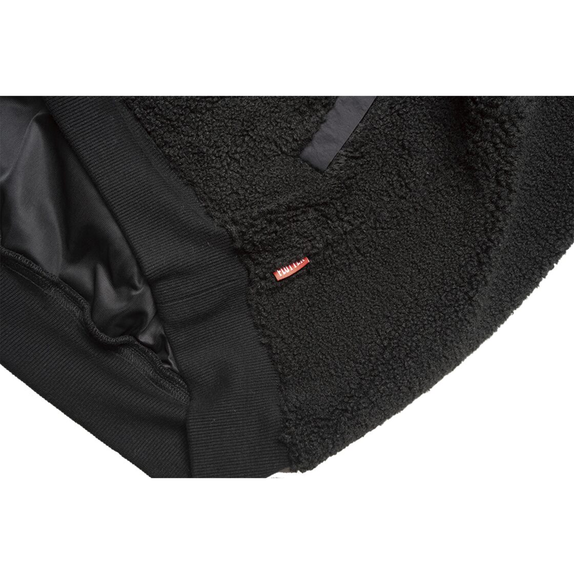 Sheep boa fleece warmup P/O Jacket Black | Pay ID 