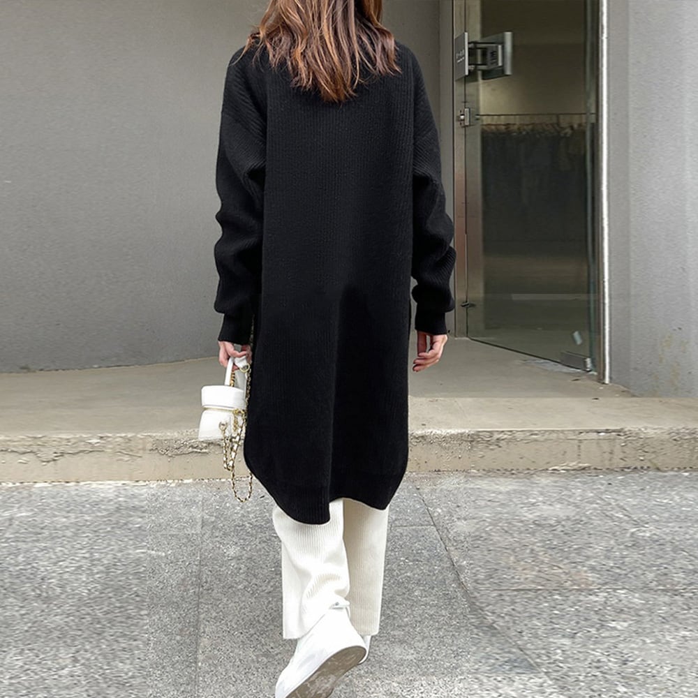 ロング ニット カーディガン レディース 春秋冬 アウター きれいめ 大人 かわいい おしゃれ 羽織り フェミニン 防寒 ドロップショルダー 大人可愛い 大人女子