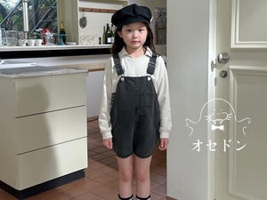 【jejeunosity】ベリーショートオーバーオール24F サロペット ダークブラウン 80〜110cm 240901