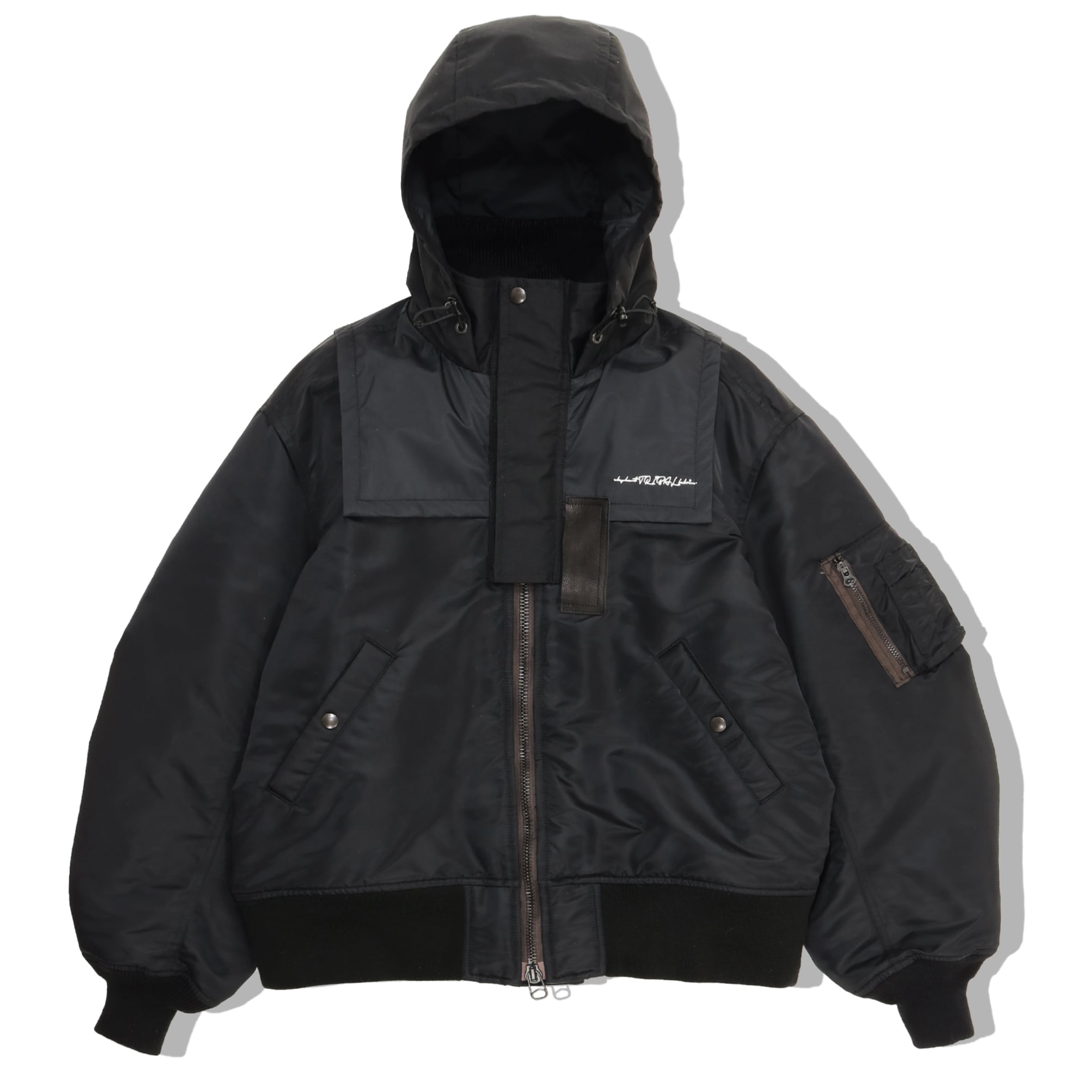 【elephant TRIBAL fabrics エレファブ 】Mountain MA-1 jacket BLACK