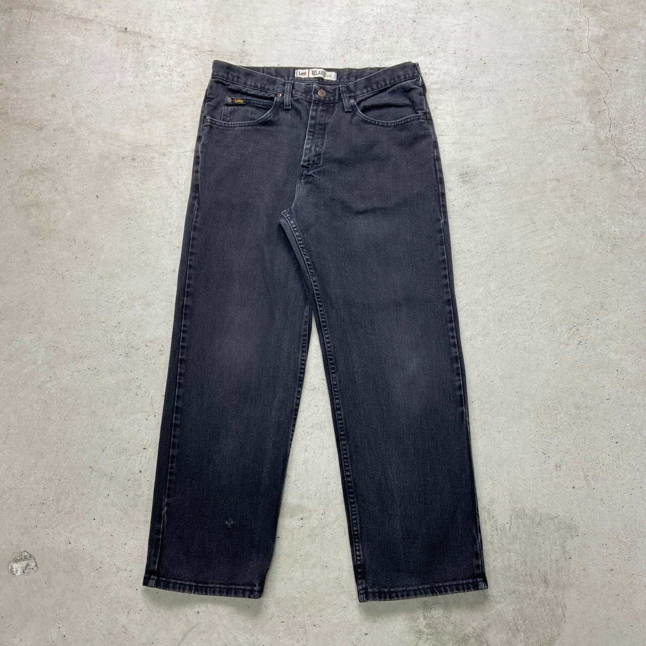00年代 Lee リー ブラックデニムパンツ RELAXED FIT テーパード メンズ 