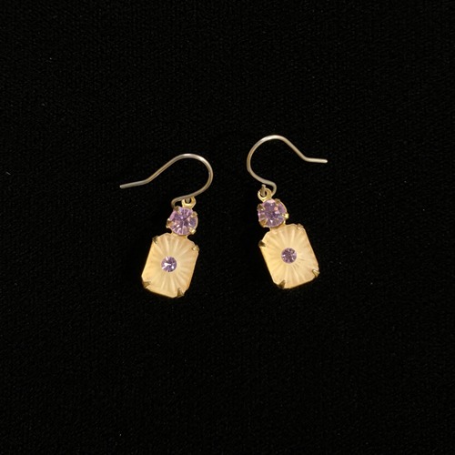 Multi glass drop earrings