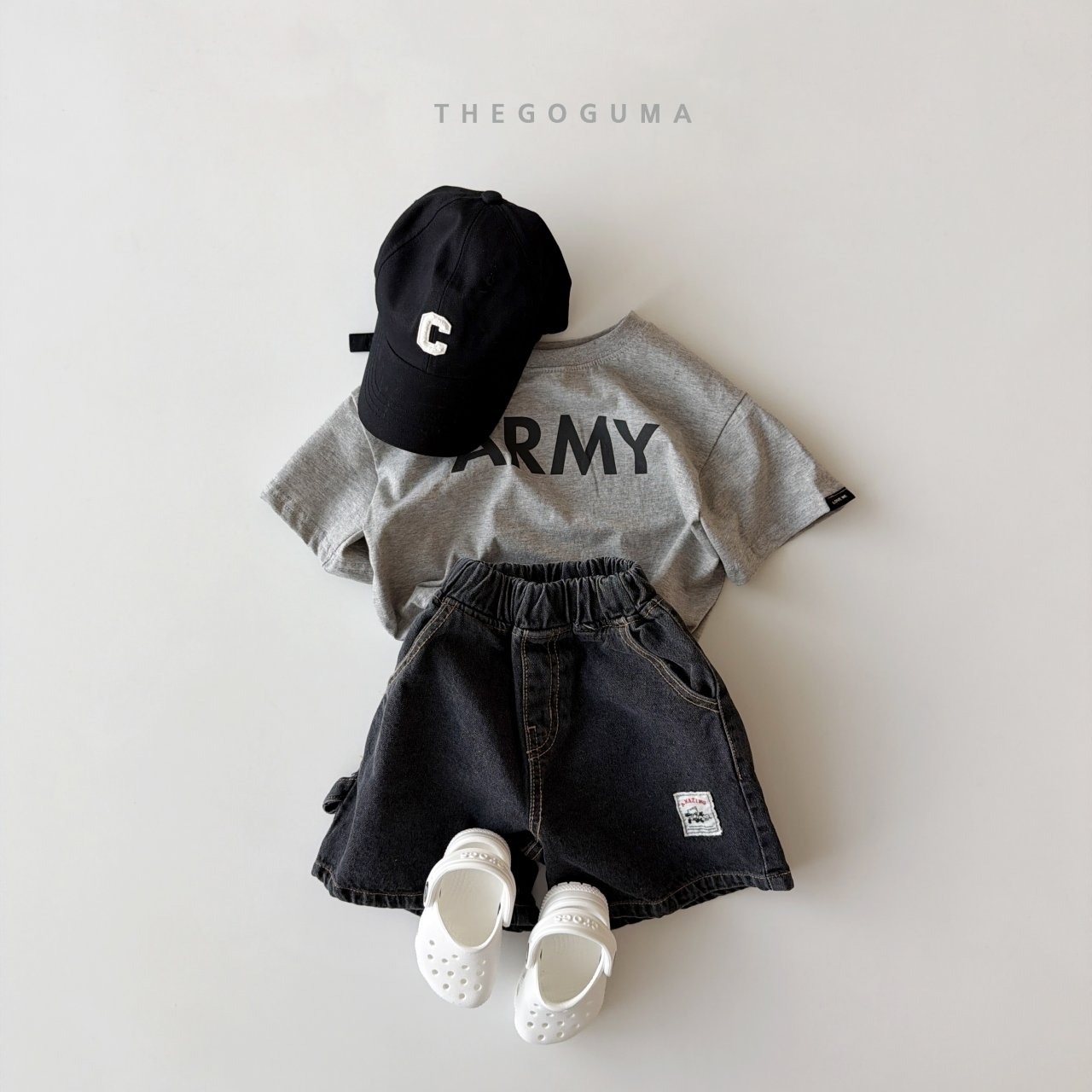 [THE GOGUMA] Wide 5-inch loop denim pants +fee1 / [더고구마] 와이드5부고리청pt